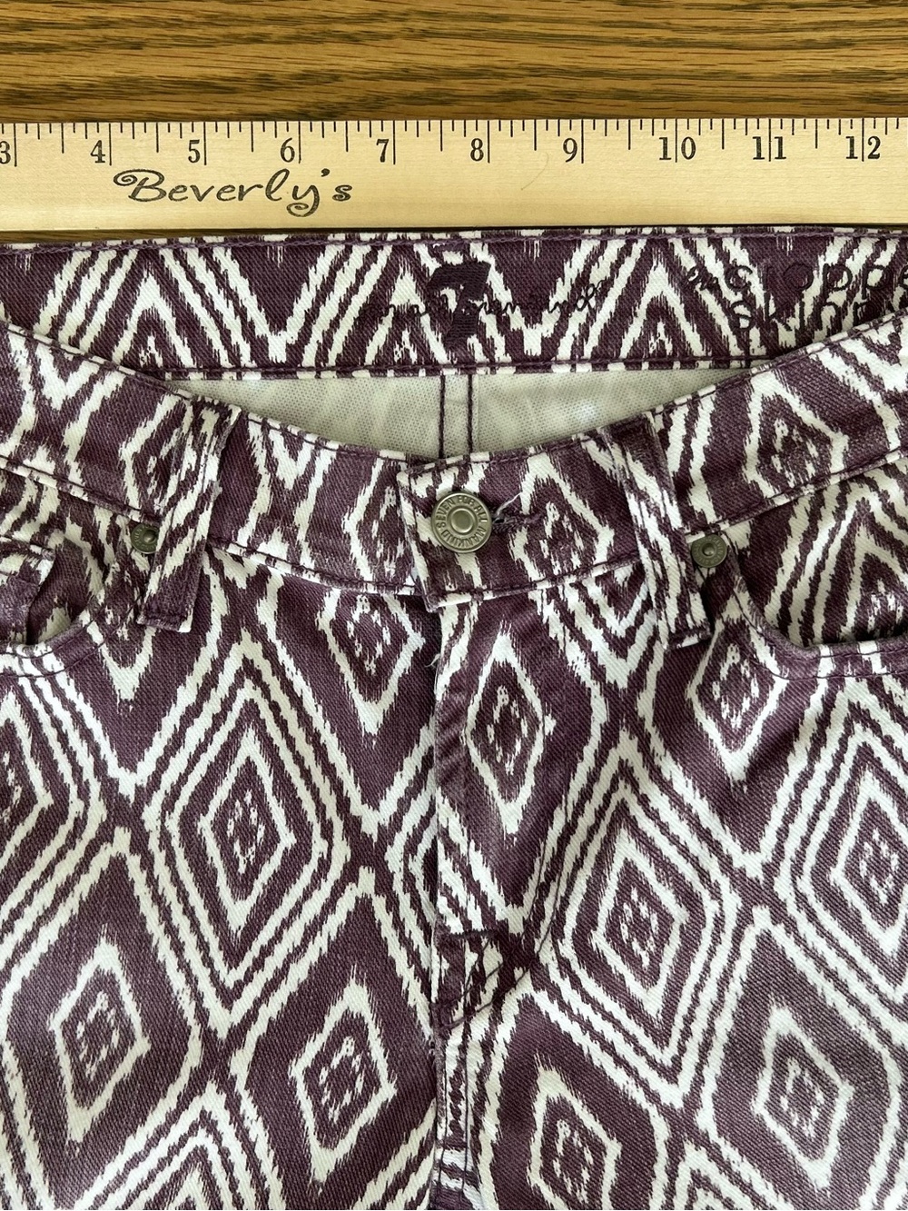 7 For All Mankind Gwenevere Ikat Skinny Cropped Jeans, size 27 - Picture 9 of 11